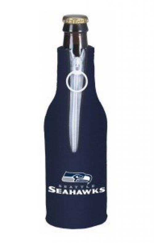 NFL Seattle Seahawks Bottle Suit Koozie Holder Cooler - Navy - 757 Sports Collectibles