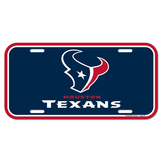 Wincraft - NFL - Plastic License Plate - Pick Your Team - FREE SHIP (Houston Texans)
