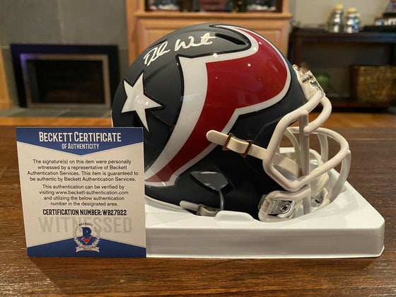 Deshaun Watson Autographed Houston Texans Riddell AMP Mini Helmet Beckett - 757 Sports Collectibles