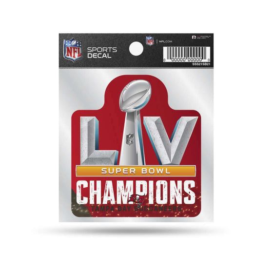 Tampa Bay Buccaneers 2020-2021 Super Bowl LV Champions Decal (4"x4")
