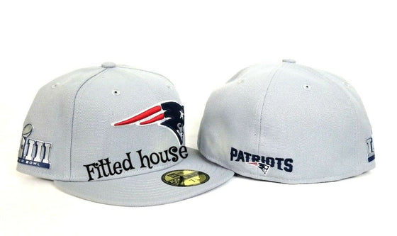 Gray New England Patriots New Era Super Bowl LIII Sideline Patch 5950 Fitted Hat