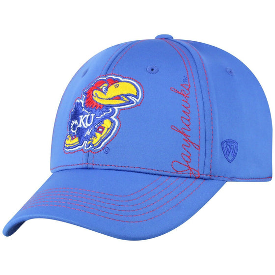 Kansas Jayhawks Hat Cap Lightweight Moisture Wicking One Fit Flex New With Tags - 757 Sports Collectibles