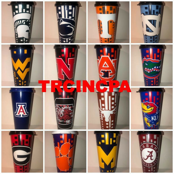 NCAA Officially Licensed Travel Mug W/Lid - Pick Your Team - FREE SHIPPING