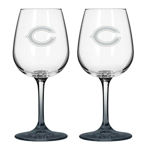 Boelter Brands 12oz Color Stem Wine Glass - PICK YOUR TEAM - FREE SHIP (Chicago Bears)