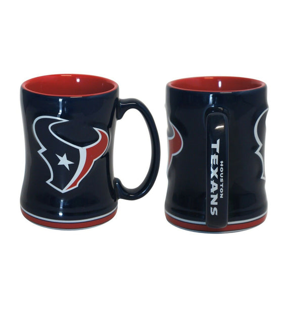 Boelter Brands NFL 14oz Ceramic Relief Sculpted Mug(1) PICK YOUR TEAM (Houston Texans)