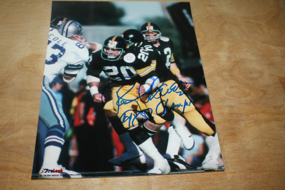 PITTSBURGH STEELERS ROCKY BLEIER SIGNED 8X10 PHOTO 4X SB CHAMPS POSE 2