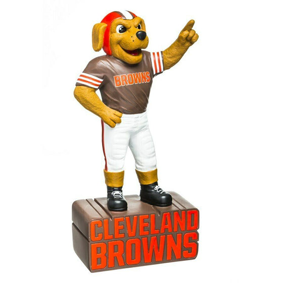CLEVELAND BROWNS 12" Mascot Statue CHOMPS Polystone Evergreen New in Box Baker - 757 Sports Collectibles