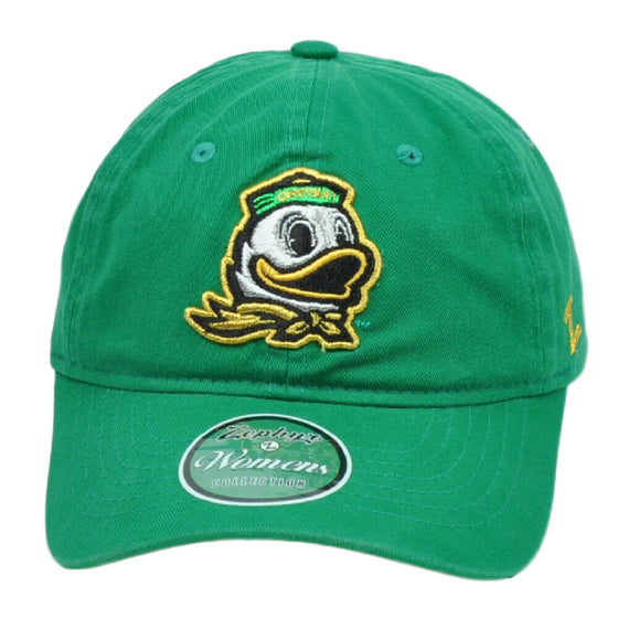 NCAA Zephyr Oregon Ducks Womens Ladies Green Relaxed Slouch Hat Cap Adjustable