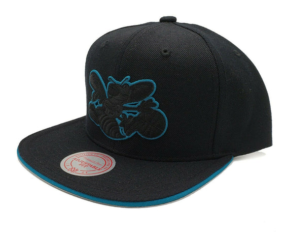 Mitchell & Ness Charlotte Hornets Team Pop Black Adjustable Snapback Hat Cap NBA - 757 Sports Collectibles