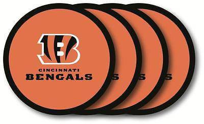 NFL Cincinnati Bengals Vinyl Coaster Set - 4 Pack - 757 Sports Collectibles
