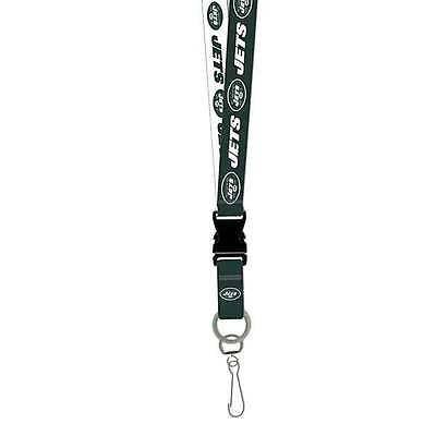 New York Jets 1" 2-Tone Thick Lanyard Breakway Key Keychain Buckle - 757 Sports Collectibles