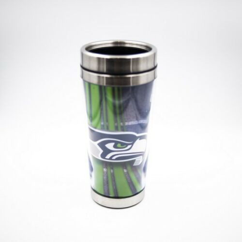 NFL Stainless Steel Travel Mug W/Clear Insert - Pick Your Team - FREE SHIPPING (Seattle Seahawks)