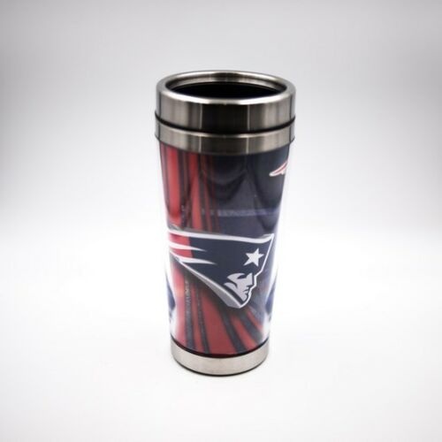 NFL Stainless Steel Travel Mug W/Clear Insert - Pick Your Team - FREE SHIPPING (New England Patriots)