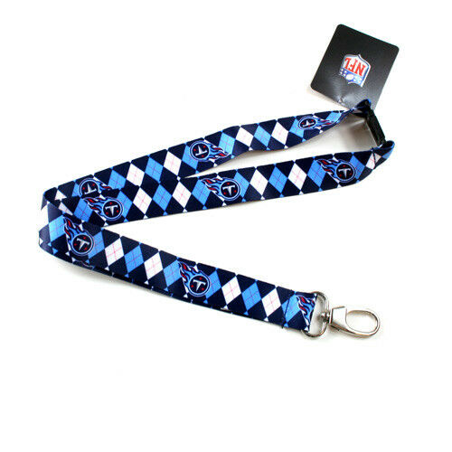 NFL Argyle 1" Lanyard - Pick Your Team - FREE SHIPPING (Tennessee Titans)