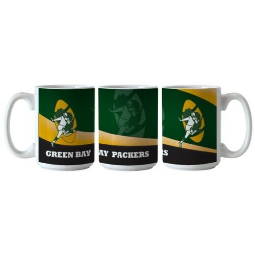 Boelter NFL Wave 15oz Ceramic Coffee Mug - PICK YOUR TEAM - FREE SHIP (Green Bay Packers Retro)