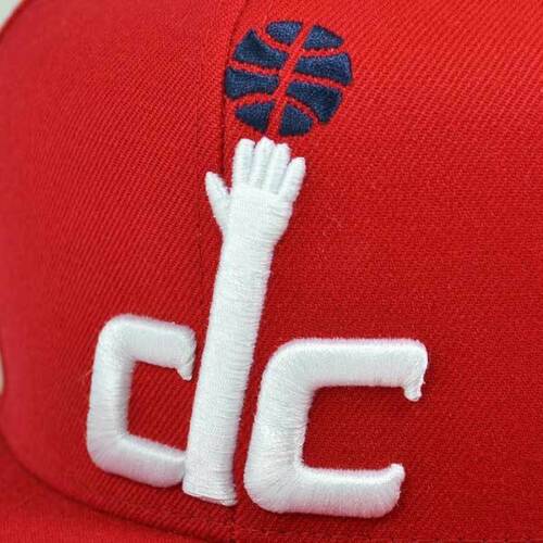 Washington Wizards SOLID "dc" Red Snapback Mitchell & Ness NBA Hat