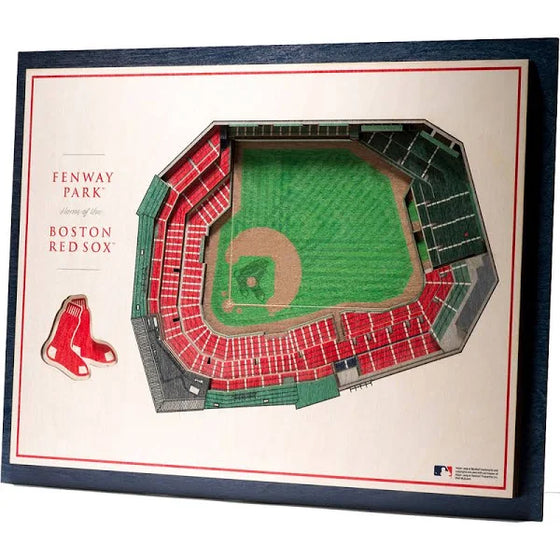 Boston Red Sox 17'' x 13'' 5-Layer 3D StadiumViews Wall Art - 757 Sports Collectibles