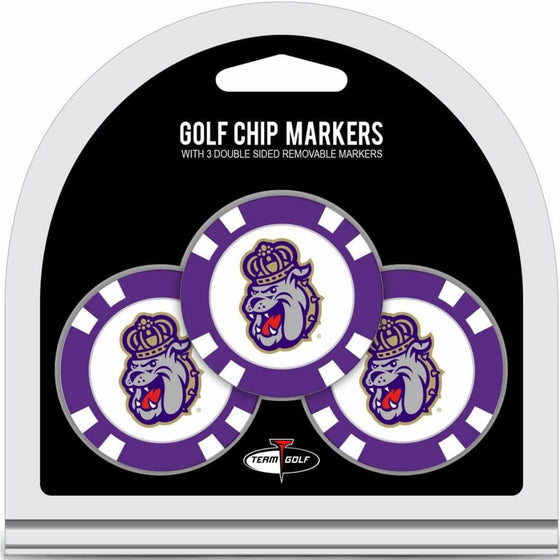 James Madison Dukes Three Pack of Golf/Poker Chips