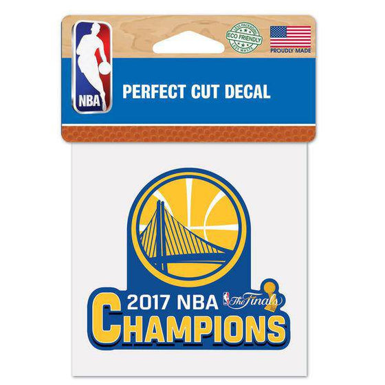 Golden State Warriors 2017 NBA Finals Champions 4x4 Decal - 757 Sports Collectibles