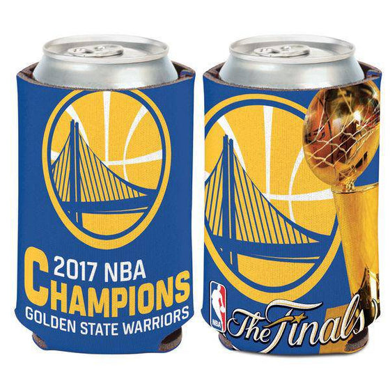 Golden State Warriors 2017 NBA Finals Champions 2-Sided Can Cooler - 757 Sports Collectibles