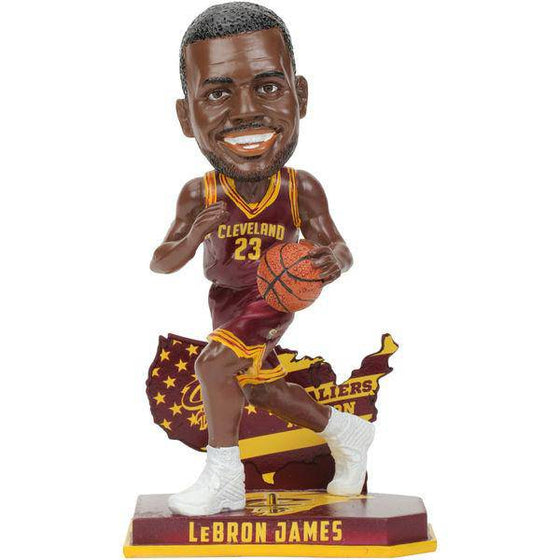 NBA Cleveland Cavaliers Lebron James 8" Nations Bobblehead Figure - 757 Sports Collectibles