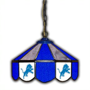 Detroit Lions 14-in. Stained Glass Pub Light