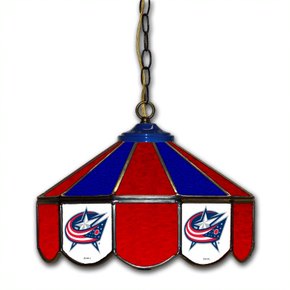 Columbus Blue Jackets 14-in. Stained Glass Pub Light