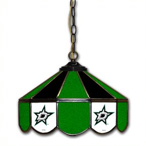 Dallas Stars 14-in. Stained Glass Pub Light