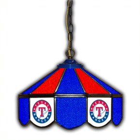 Texas Rangers 14-in. Stained Glass Pub Light