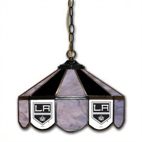 Los Angeles Kings 14-in. Stained Glass Pub Light