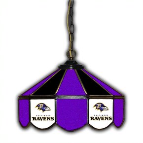 Baltimore Ravens 14-in. Stained Glass Pub Light