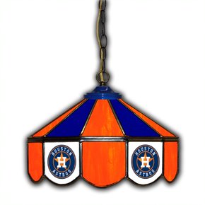 Houston Astros 14-in. Stained Glass Pub Light