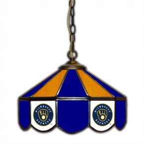 Milwaukee Brewers 14-in. Stained Glass Pub Light
