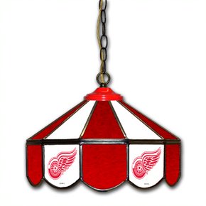 Detroit Red Wings 14-in. Stained Glass Pub Light