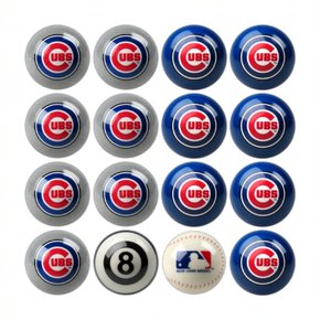 Chicago Cubs Billiard Balls with Numbers