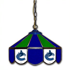 Vancouver Canucks 14-in. Stained Glass Pub Light