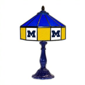 Michigan Wolverines 21' Stained Glass Table Lamp