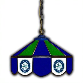 Seattle Mariners 14-in. Stained Glass Pub Light