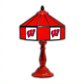 Wisconsin Badgers 21' Stained Glass Table Lamp