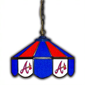 Atlanta Braves 14-in. Stained Glass Pub Light