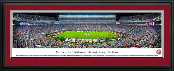 Alabama Football - 50 Yard Line - Deluxe Frame - 757 Sports Collectibles