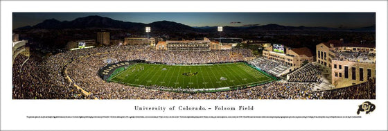 Colorado Buffaloes Football - 50 Yard Line - Unframed - 757 Sports Collectibles