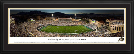Colorado Buffaloes Football - 50 Yard Line - Deluxe Frame - 757 Sports Collectibles