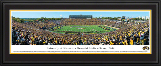 Missouri Tigers Football - 50 Yard Line Day - Deluxe Frame - 757 Sports Collectibles
