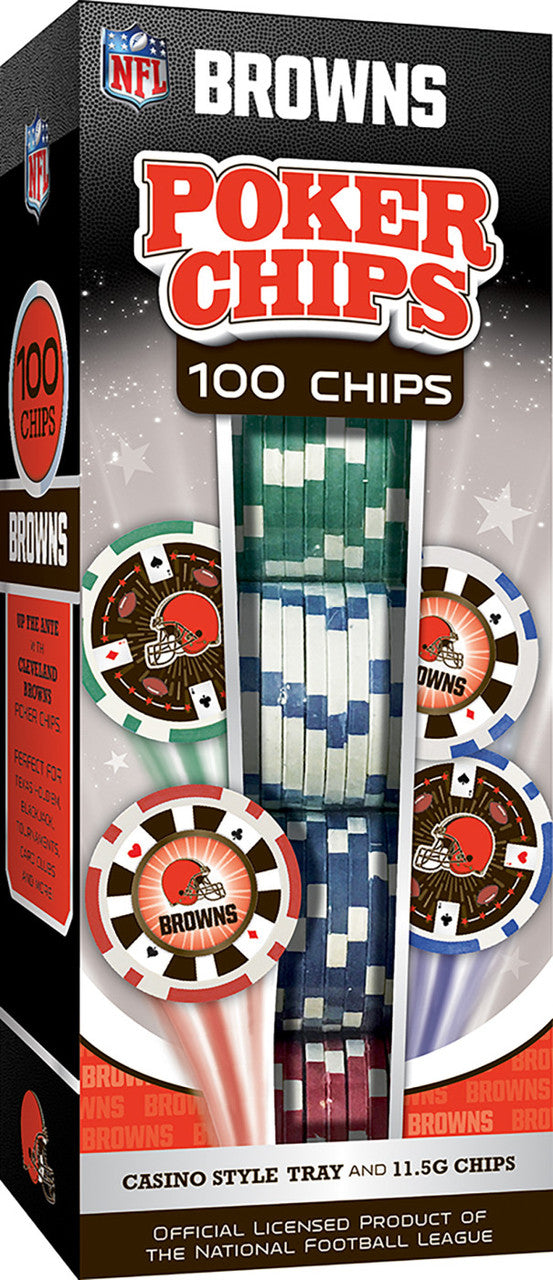 Cleveland Browns 100 Piece NFL Poker Chips