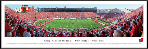 Wisconsin Badger Football - 50 Yard Line - Standard Frame - 757 Sports Collectibles