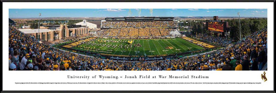 Wyoming Cowboys Football - 50 Yard Line - Standard Frame - 757 Sports Collectibles
