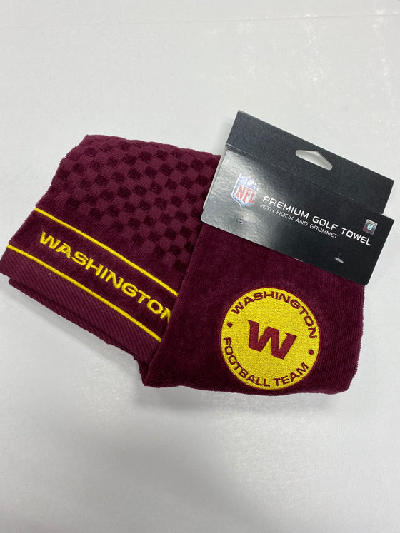 NFL Officially Licensed 16"x22" Embroidered Golf Towel Washington Football Team - 757 Sports Collectibles
