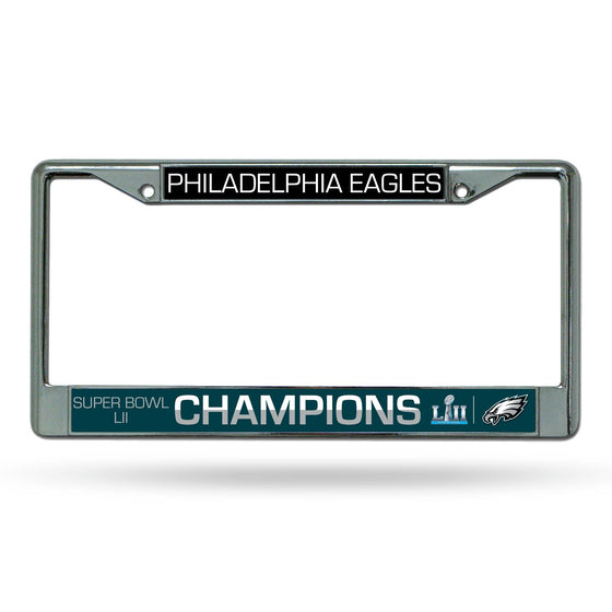 Philadelphia Eagles 2018 SUPER BOWL LII (52) CHAMPIONS CHROME FRAME - 757 Sports Collectibles