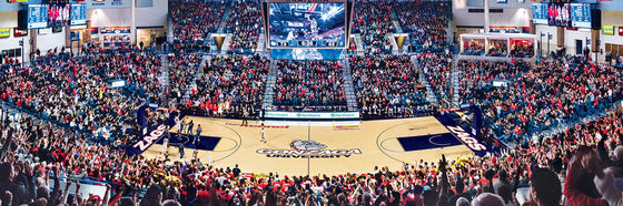 Stadium Panoramic - Gonzaga Bulldogs Basketball 1000 Piece Puzzle - Center View